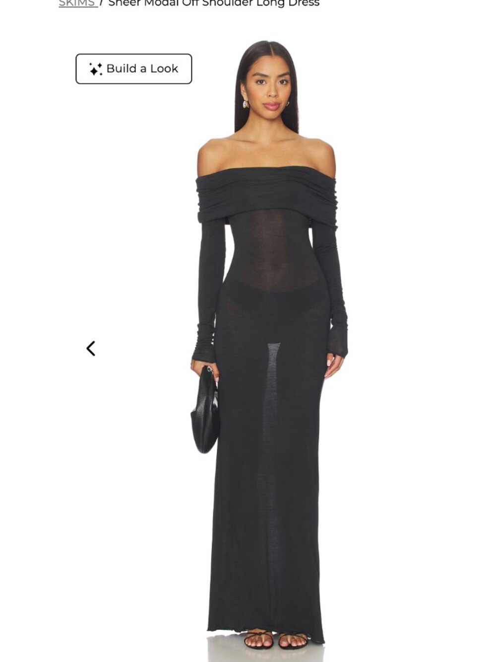 Sheer Modal Off Shoulder Long Dress | SKIMS